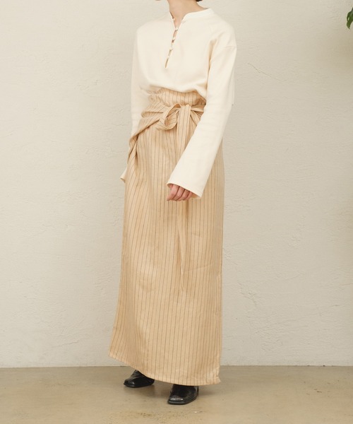 ONEME（ワンム）の「【 ONEME 】 オリエンタルヘンリープルオーバー（Tシャツ/カットソー・レディース・ブラック/ホワイト系その他・FREE）」の18枚目の写真