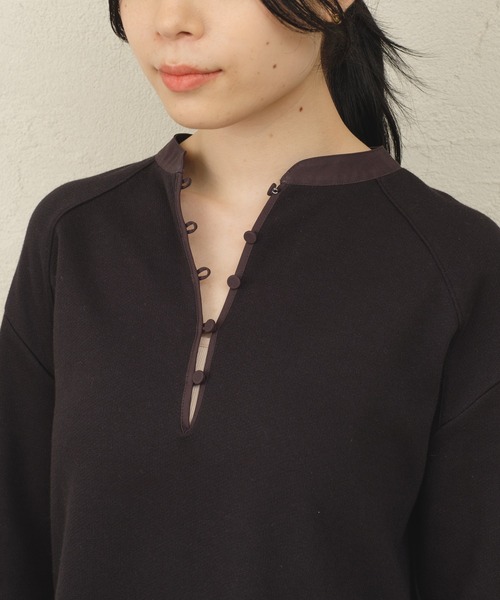 ONEME（ワンム）の「【 ONEME 】 オリエンタルヘンリープルオーバー（Tシャツ/カットソー・レディース・ブラック/ホワイト系その他・FREE）」の10枚目の写真