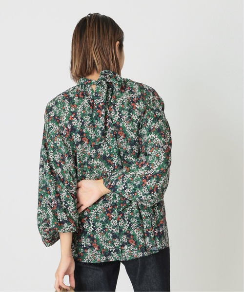 journal standard L'essage（ジャーナルスタンダードレサージュ）の「STボイル/レーヨンフラワーボウタイブラウス◆（シャツ/ブラウス・レディース・ネイビー/ナチュラル/グリーン系その他・FREE）」の11枚目の写真