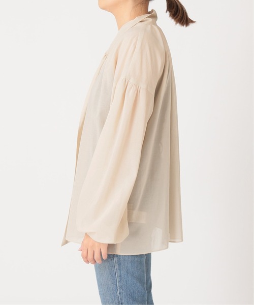 journal standard L'essage（ジャーナルスタンダードレサージュ）の「STボイル/レーヨンフラワーボウタイブラウス◆（シャツ/ブラウス・レディース・ネイビー/ナチュラル/グリーン系その他・FREE）」の20枚目の写真