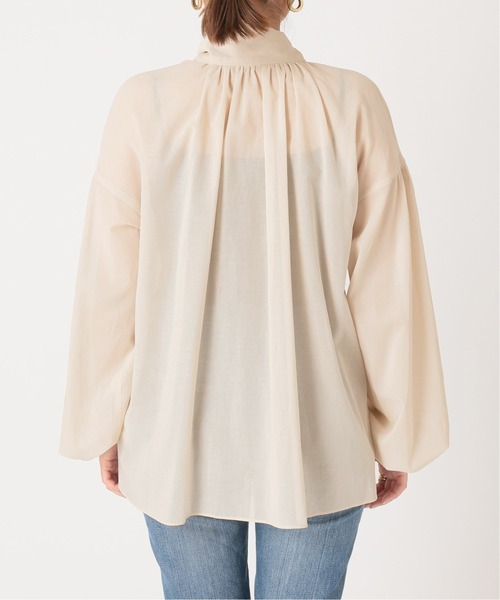 journal standard L'essage（ジャーナルスタンダードレサージュ）の「STボイル/レーヨンフラワーボウタイブラウス◆（シャツ/ブラウス・レディース・ネイビー/ナチュラル/グリーン系その他・FREE）」の16枚目の写真