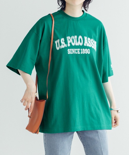 U.S. POLO ASSN.(ユーエスポロアッスン)の「U.S. POLO ASSN. /ユーエスポロアッスン 別注オーバーサイズ刺繍入りアソート半袖Tシャツ(Tシャツ/カットソー・レディース・ホワイト系1/ホワイト系2/ブラック系2/グレー系1/グレー系3/アイボリー系1/アイボリー系2/アイボリー系3/グリーン系3/ネイビー系1/ネイビー系2/ネイビー系3/ワイン系/ホワイト系3/ブラック系3/ホワイト系4/グレー系4/ネイビー系4・FREE)」の19枚目の写真