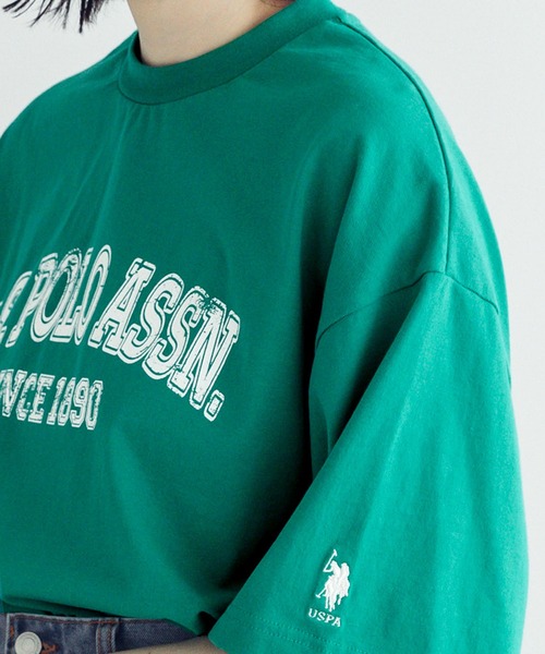 U.S. POLO ASSN.(ユーエスポロアッスン)の「U.S. POLO ASSN. /ユーエスポロアッスン 別注オーバーサイズ刺繍入りアソート半袖Tシャツ(Tシャツ/カットソー・レディース・ホワイト系1/ホワイト系2/ブラック系2/グレー系1/グレー系3/アイボリー系1/アイボリー系2/アイボリー系3/グリーン系3/ネイビー系1/ネイビー系2/ネイビー系3/ワイン系/ホワイト系3/ブラック系3/ホワイト系4/グレー系4/ネイビー系4・FREE)」の22枚目の写真