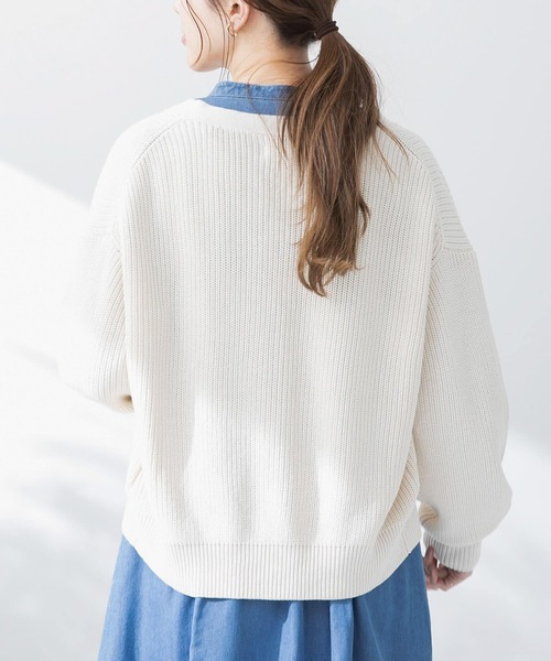 URBAN RESEARCH Sonny Label（アーバンリサーチサニーレーベル）の「バンブーコットンショートカーディガン2（カーディガン/ボレロ・レディース・オフホワイト/ベージュ系その他/グリーン系その他/ブラック・FREE）」の11枚目の写真