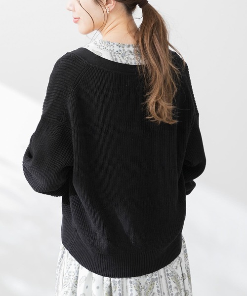 URBAN RESEARCH Sonny Label（アーバンリサーチサニーレーベル）の「バンブーコットンショートカーディガン2（カーディガン/ボレロ・レディース・オフホワイト/ベージュ系その他/グリーン系その他/ブラック・FREE）」の15枚目の写真