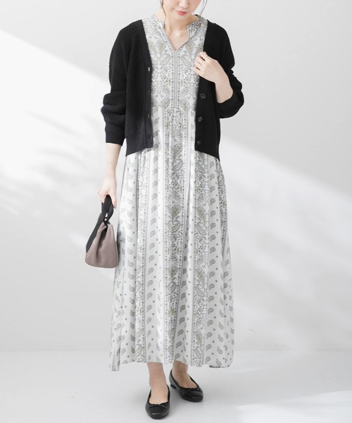 URBAN RESEARCH Sonny Label（アーバンリサーチサニーレーベル）の「バンブーコットンショートカーディガン2（カーディガン/ボレロ・レディース・オフホワイト/ベージュ系その他/グリーン系その他/ブラック・FREE）」の16枚目の写真