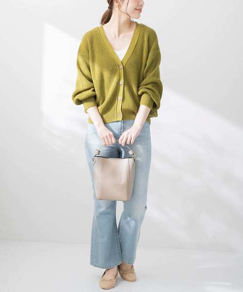 URBAN RESEARCH Sonny Label（アーバンリサーチサニーレーベル）の「バンブーコットンショートカーディガン2（カーディガン/ボレロ・レディース・オフホワイト/ベージュ系その他/グリーン系その他/ブラック・FREE）」の20枚目の写真