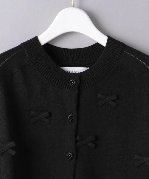 MUVEIL（ミュベール）の「＜MUVEIL（ミュベール）＞リボン カーディガン ■■■（カーディガン/ボレロ・レディース・ブラック・36）」の3枚目の写真