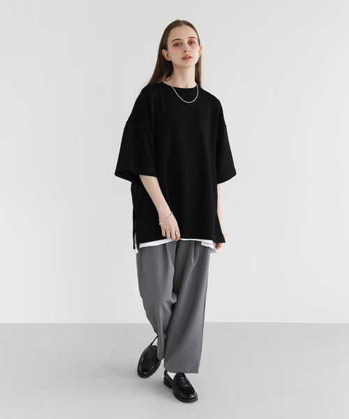LILL（リル）の「ポリトロディープタック リラクシングスラックスパンツ（スラックス・メンズ・ブラック/オフホワイト/チャコールグレー・L/S/XL/M）」の11枚目の写真