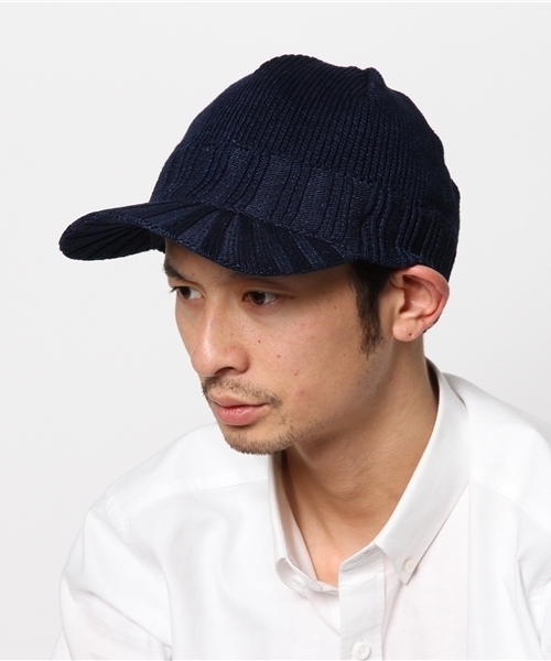 Denime（ドゥニーム）の「INDIGO KNIT BRIM CAP（ニットキャップ/ビーニー・メンズ・ネイビー/ブラック/インディゴブルー・FREE）」の11枚目の写真