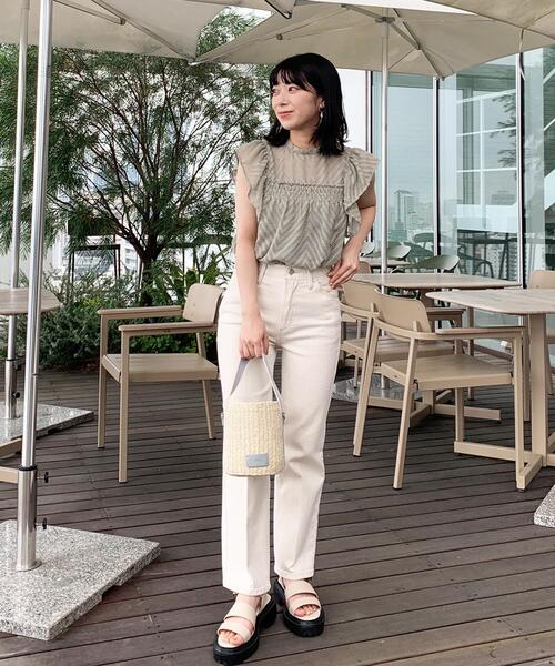 OPAQUE.CLIP（オペークドットクリップ）の「◆タンクソールダブルベルトサンダル（サンダル・レディース・ブラック/オフホワイト・02/03）」の17枚目の写真