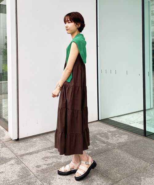 OPAQUE.CLIP（オペークドットクリップ）の「◆タンクソールダブルベルトサンダル（サンダル・レディース・ブラック/オフホワイト・02/03）」の13枚目の写真