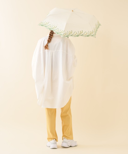 tobechic♡スズラン柄晴雨兼用折りたたみ傘 tobechic♡スズラン柄晴雨兼用折りたたみ傘 because（ビコーズ