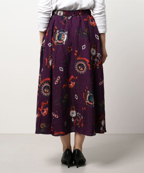 チャイハネ（チャイハネ）の「【チャイハネ】サンティーロングスカート（スカート・レディース・ターコイズブルー/パープル/カーキ/ブラック/ベージュ・FREE）」の8枚目の写真