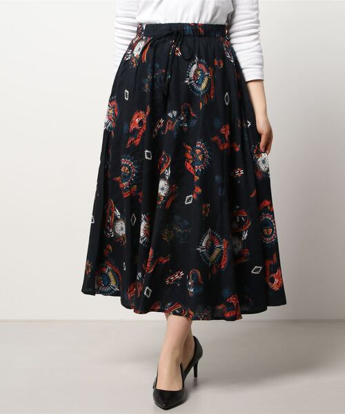 チャイハネ（チャイハネ）の「【チャイハネ】サンティーロングスカート（スカート・レディース・ターコイズブルー/パープル/カーキ/ブラック/ベージュ・FREE）」の13枚目の写真