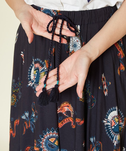 チャイハネ（チャイハネ）の「【チャイハネ】サンティーロングスカート（スカート・レディース・ターコイズブルー/パープル/カーキ/ブラック/ベージュ・FREE）」の18枚目の写真