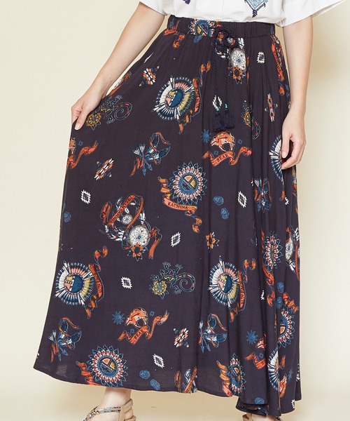 チャイハネ（チャイハネ）の「【チャイハネ】サンティーロングスカート（スカート・レディース・ターコイズブルー/パープル/カーキ/ブラック/ベージュ・FREE）」の20枚目の写真