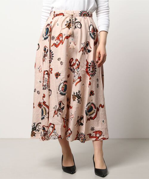 チャイハネ（チャイハネ）の「【チャイハネ】サンティーロングスカート（スカート・レディース・ターコイズブルー/パープル/カーキ/ブラック/ベージュ・FREE）」の21枚目の写真