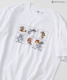 【TOM&JERRY/トムとジェリー】BOXイラスト&レトログラフィックプリント Tシャツ/ 半袖Tシャツ