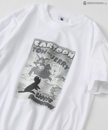 【TOM&JERRY/トムとジェリー】BOXイラスト&レトログラフィックプリント Tシャツ/ 半袖Tシャツ