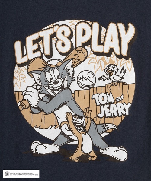 Tom&Jerry(トムアンドジェリー)の「【TOM&JERRY/トムとジェリー】BOXイラスト&レトログラフィックプリント Tシャツ/ 半袖Tシャツ(Tシャツ/カットソー・レディース・ホワイト/ブラック/ダークグリーン/ベージュ/ネイビー/オフホワイト/ライトパープル/グレイッシュベージュ・M/L)」の16枚目の写真