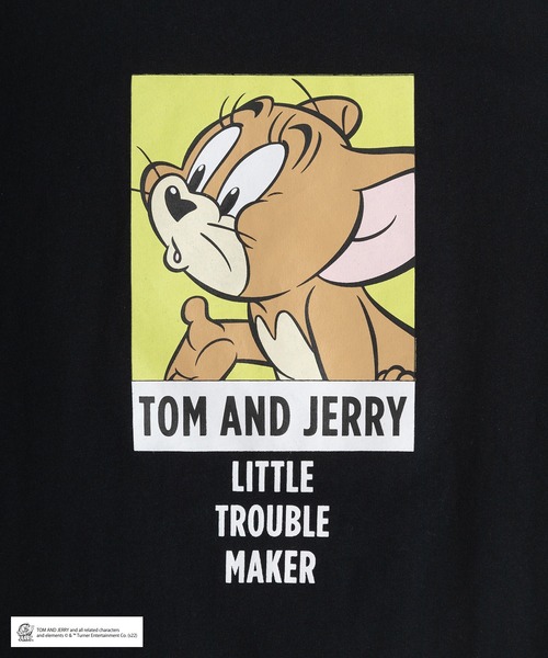 Tom&Jerry(トムアンドジェリー)の「【TOM&JERRY/トムとジェリー】BOXイラスト&レトログラフィックプリント Tシャツ/ 半袖Tシャツ(Tシャツ/カットソー・レディース・ホワイト/ブラック/ダークグリーン/ベージュ/ネイビー/オフホワイト/ライトパープル/グレイッシュベージュ・M/L)」の11枚目の写真
