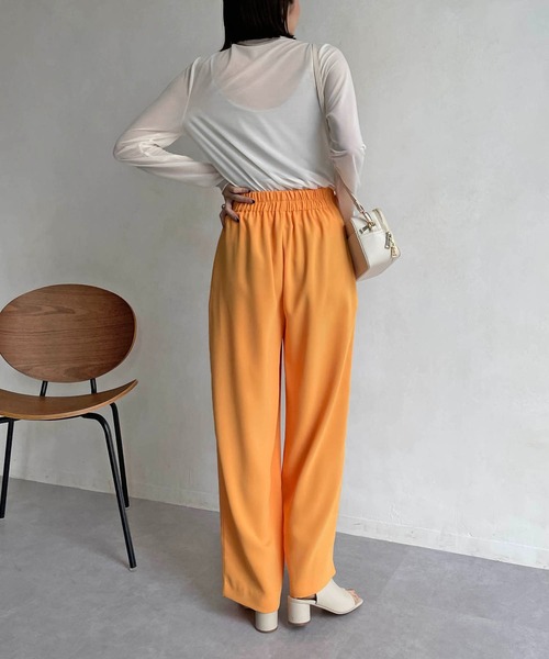 CAPRICIEUX LE'MAGE（カプリシューレマージュ）の「シースルーハイネックTシャツ（Tシャツ/カットソー・レディース・チャコールグレー/ホワイト系その他・FREE）」の18枚目の写真