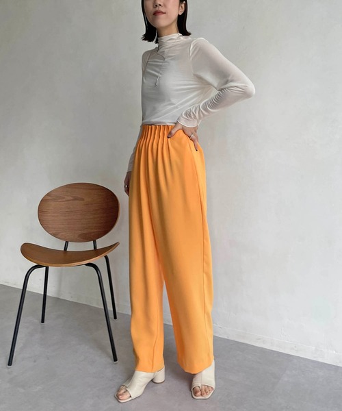 CAPRICIEUX LE'MAGE（カプリシューレマージュ）の「シースルーハイネックTシャツ（Tシャツ/カットソー・レディース・チャコールグレー/ホワイト系その他・FREE）」の20枚目の写真