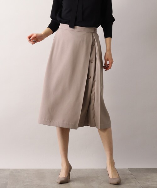 SOUP（スープ）の「◆洗える/サイドプリーツスカート（スカート・レディース・ベージュ/サンドベージュ/ライトパープル・11/15 /13/09/07）」の3枚目の写真