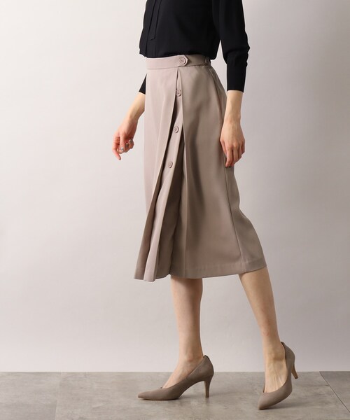 SOUP（スープ）の「◆洗える/サイドプリーツスカート（スカート・レディース・ベージュ/サンドベージュ/ライトパープル・11/15 /13/09/07）」の6枚目の写真
