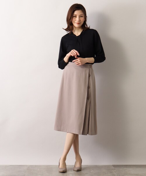 SOUP（スープ）の「◆洗える/サイドプリーツスカート（スカート・レディース・ベージュ/サンドベージュ/ライトパープル・11/15 /13/09/07）」の22枚目の写真