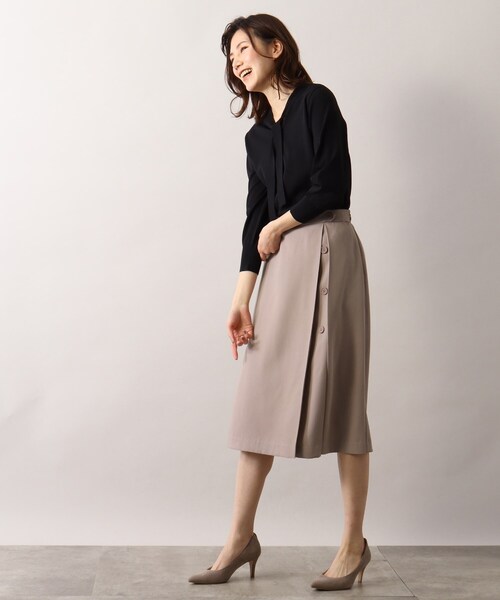 SOUP（スープ）の「◆洗える/サイドプリーツスカート（スカート・レディース・ベージュ/サンドベージュ/ライトパープル・11/15 /13/09/07）」の15枚目の写真
