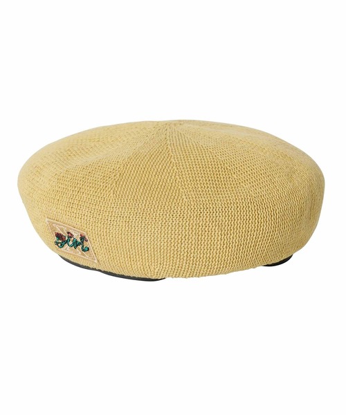 X-girl（エックスガール）の「SUMMER BERET（ハンチング/ベレー帽・レディース・ブラック/ベージュ・ONE SIZE）」の5枚目の写真