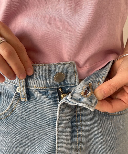 wee9s(ウィークス)の「my friend denim / ハイウエストマイフレンドブルーデニム(デニムパンツ・レディース・ブルー・S/M)」の2枚目の写真