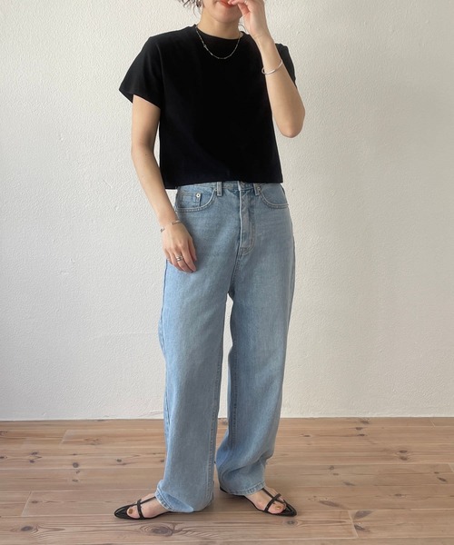 wee9s(ウィークス)の「my friend denim / ハイウエストマイフレンドブルーデニム(デニムパンツ・レディース・ブルー・S/M)」の6枚目の写真