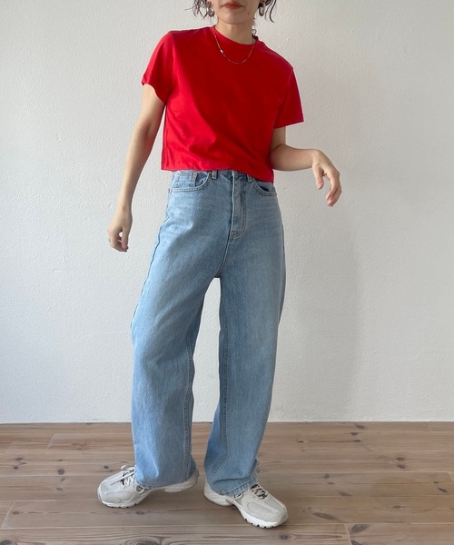 wee9s(ウィークス)の「my friend denim / ハイウエストマイフレンドブルーデニム(デニムパンツ・レディース・ブルー・S/M)」の11枚目の写真