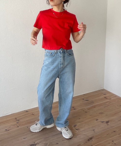 wee9s(ウィークス)の「my friend denim / ハイウエストマイフレンドブルーデニム(デニムパンツ・レディース・ブルー・S/M)」の12枚目の写真
