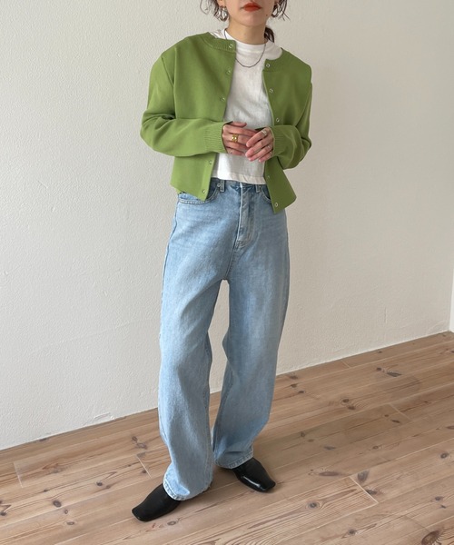 wee9s(ウィークス)の「my friend denim / ハイウエストマイフレンドブルーデニム(デニムパンツ・レディース・ブルー・S/M)」の14枚目の写真