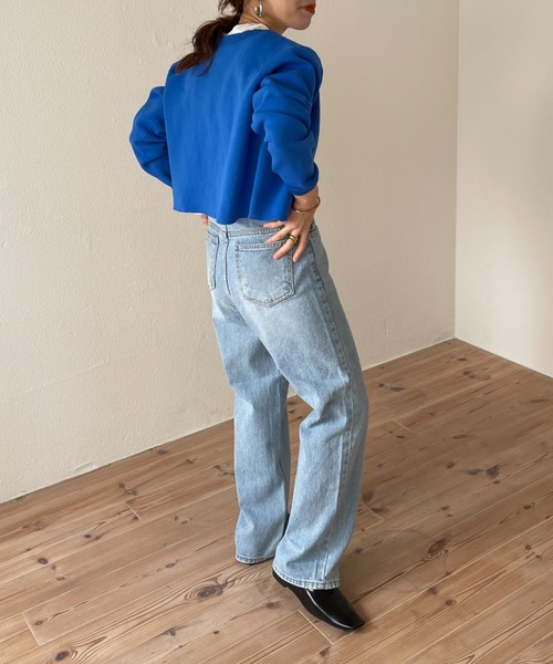 wee9s(ウィークス)の「my friend denim / ハイウエストマイフレンドブルーデニム(デニムパンツ・レディース・ブルー・S/M)」の16枚目の写真