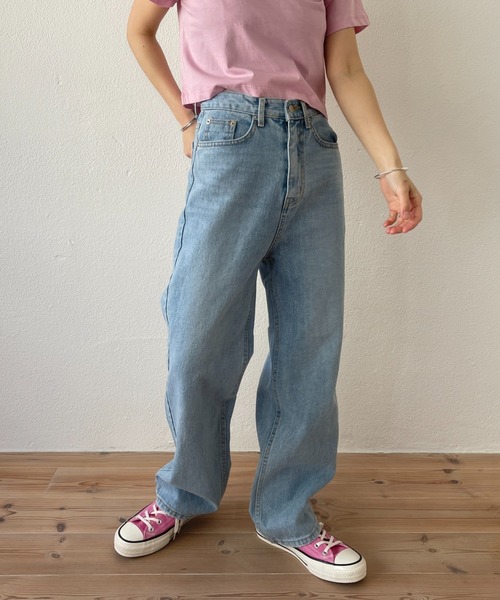wee9s(ウィークス)の「my friend denim / ハイウエストマイフレンドブルーデニム(デニムパンツ・レディース・ブルー・S/M)」の20枚目の写真