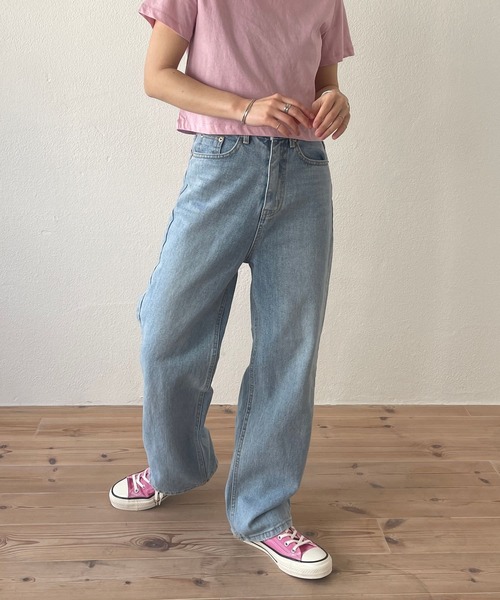wee9s(ウィークス)の「my friend denim / ハイウエストマイフレンドブルーデニム(デニムパンツ・レディース・ブルー・S/M)」の17枚目の写真