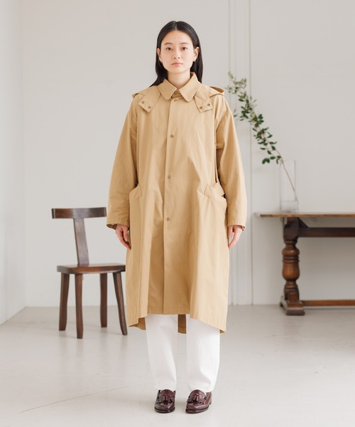 collex（コレックス）の「微撥水フード取り外しコート（ステンカラーコート・レディース・ブラック/ベージュ/オフホワイト・フリー）」の15枚目の写真