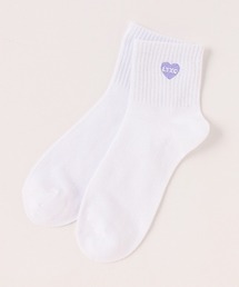 LOVETOXIC | ハート刺しゅうクルーソックス(ソックス/靴下)