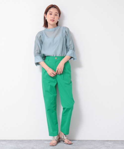 NOLLEY’S（ノーリーズ）の「◇【WEB限定】シアー袖タックブラウス（シャツ/ブラウス・レディース・ライトブルー/ブラック/ラベンダー/ベビーピンク・FREE）」の10枚目の写真