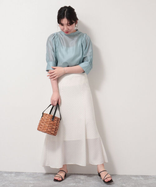 NOLLEY’S（ノーリーズ）の「◇【WEB限定】シアー袖タックブラウス（シャツ/ブラウス・レディース・ライトブルー/ブラック/ラベンダー/ベビーピンク・FREE）」の11枚目の写真