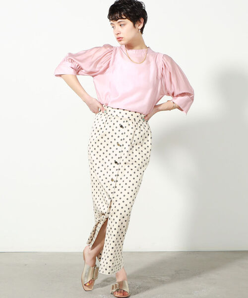 NOLLEY’S（ノーリーズ）の「◇【WEB限定】シアー袖タックブラウス（シャツ/ブラウス・レディース・ライトブルー/ブラック/ラベンダー/ベビーピンク・FREE）」の18枚目の写真