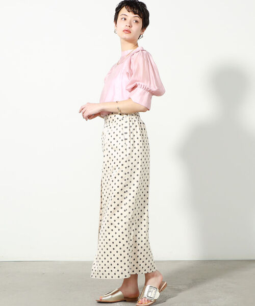 NOLLEY’S（ノーリーズ）の「◇【WEB限定】シアー袖タックブラウス（シャツ/ブラウス・レディース・ライトブルー/ブラック/ラベンダー/ベビーピンク・FREE）」の9枚目の写真