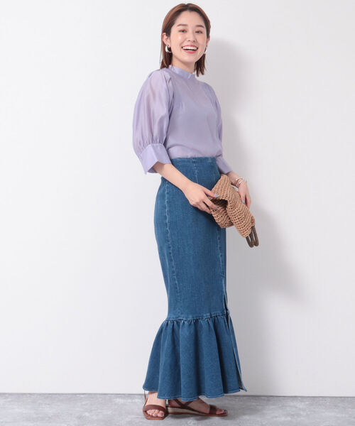 NOLLEY’S（ノーリーズ）の「◇【WEB限定】シアー袖タックブラウス（シャツ/ブラウス・レディース・ライトブルー/ブラック/ラベンダー/ベビーピンク・FREE）」の16枚目の写真