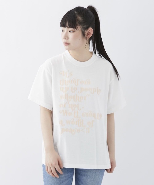 Ocean Pacific（オーシャンパシフィック）の「【OceanPacific×Sandy mag】ユニセックス 50thコラボTシャツ（Tシャツ/カットソー・レディース・ホワイト/チャコールグレー・MEDIUM/LARGE/X-LARGE）」の12枚目の写真