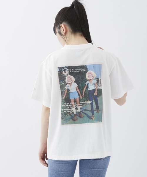 Ocean Pacific（オーシャンパシフィック）の「【OceanPacific×Sandy mag】ユニセックス 50thコラボTシャツ（Tシャツ/カットソー・レディース・ホワイト/チャコールグレー・MEDIUM/LARGE/X-LARGE）」の3枚目の写真